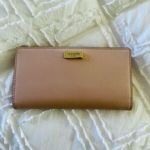 Kate Spade Pink Bifold Wallet – Saffiano Leather, Great Condition